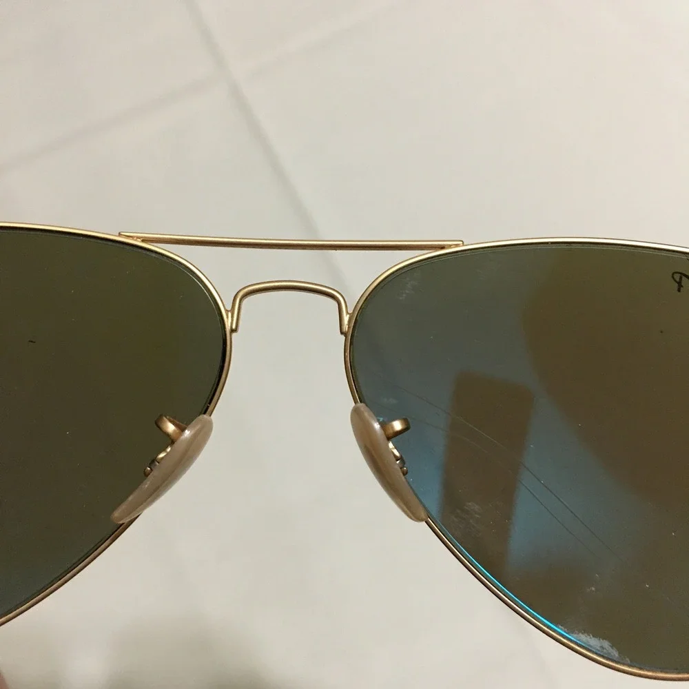 Ray-Ban RB3025 112/4L Aviator Large Metal Sunglasses Gold Blue Frame Only
